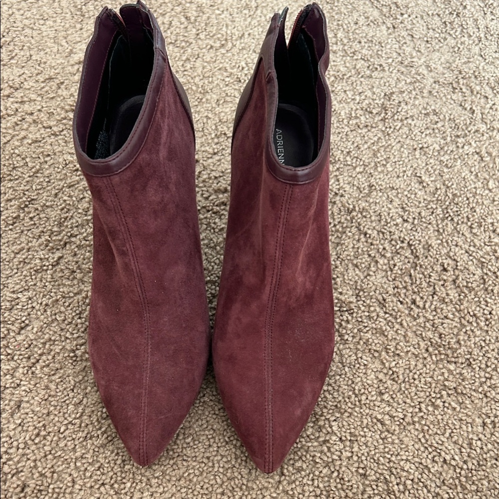 Adrienne Vittadani Women's Deep Burgundy Ankle Booties